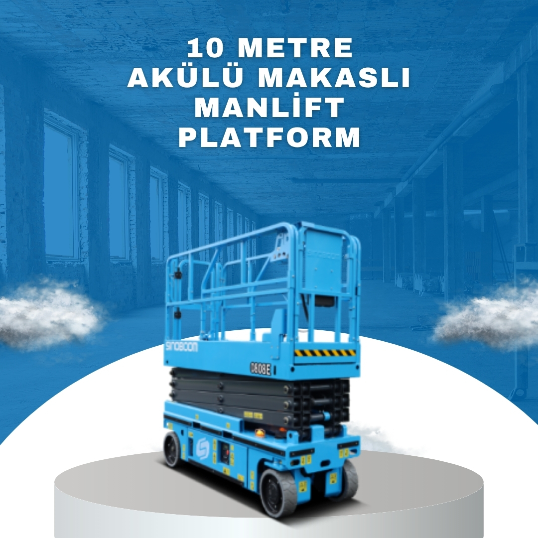 10 metre akulu makasli manlift platform