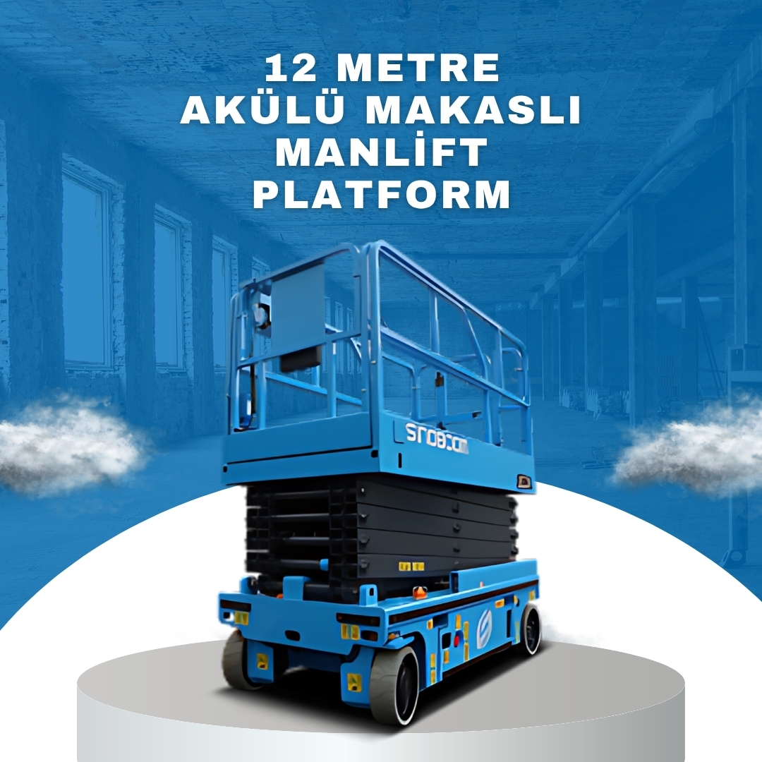 12 metre akulu makasli manlift platform