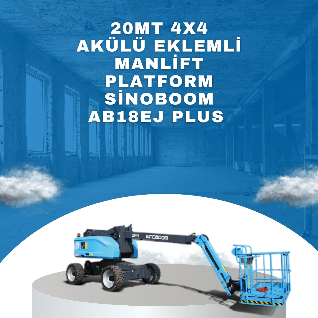 20mt 4x4 akulu eklemli manlift platform sinoboom ab18ej plus