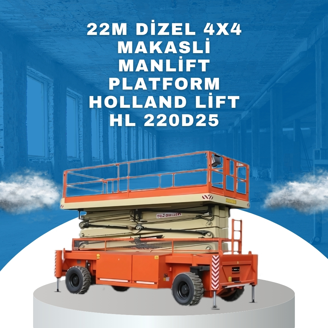 22 m dizel 4x4 makasli manlift platform holland lift hl 220d25