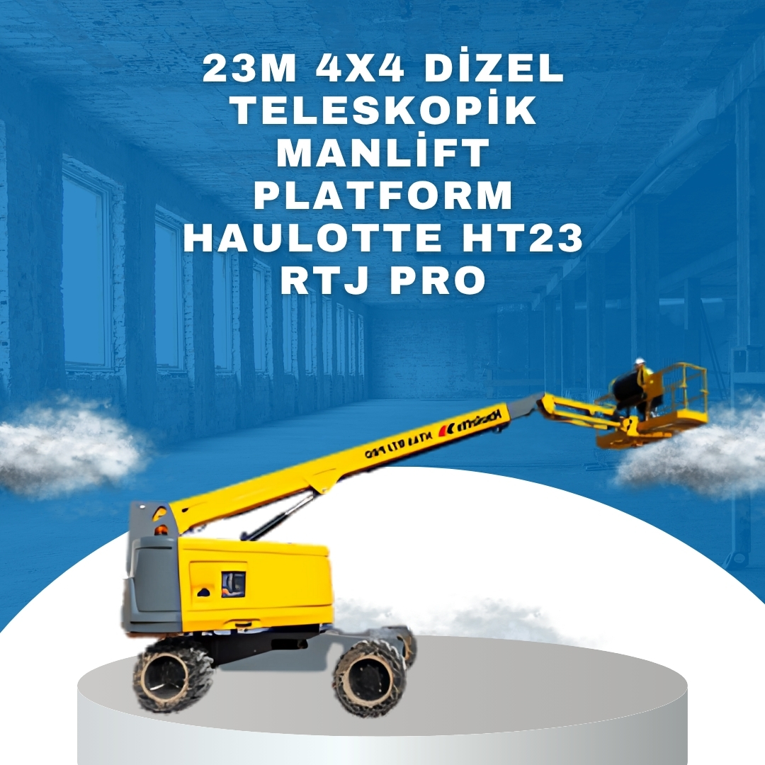 23m 4x4 dizel teleskopik manlift platform haulotte ht23 rtj pro
