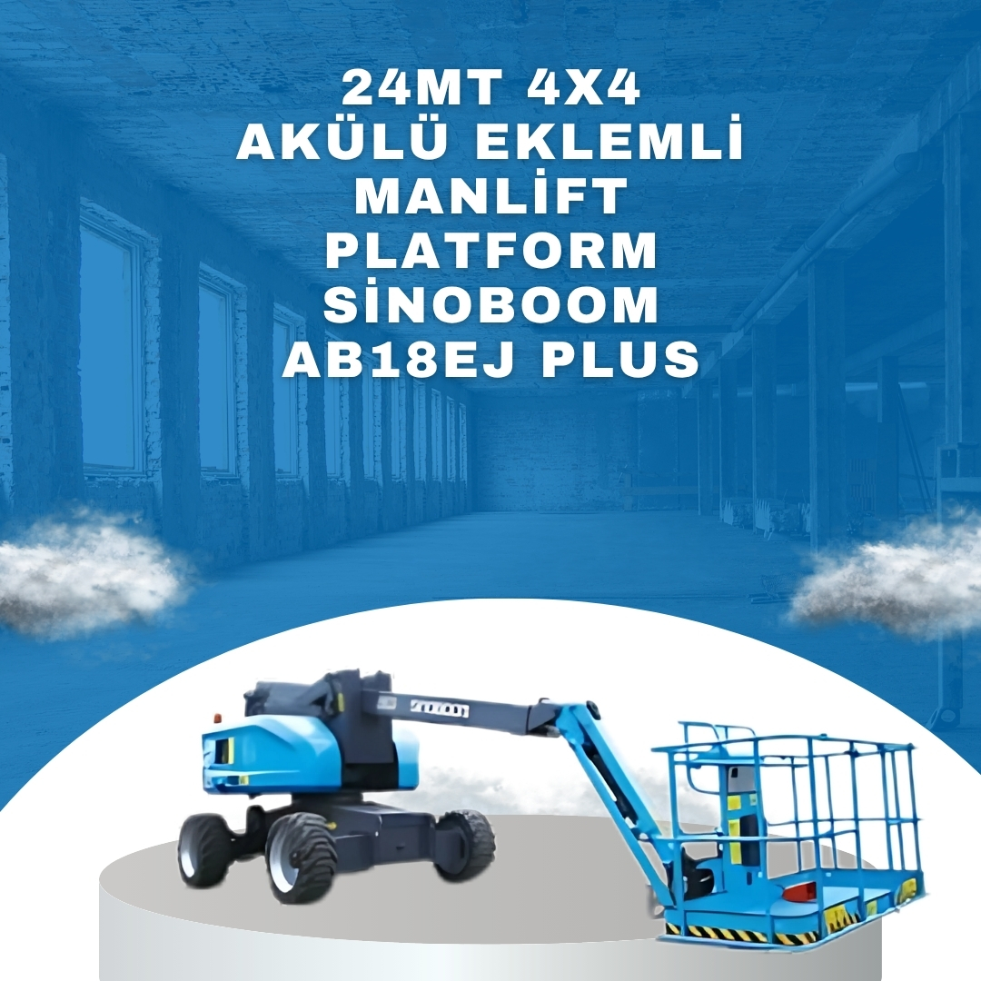 24mt 4x4 akulu eklemli manlift platform sinoboom ab18ej plus