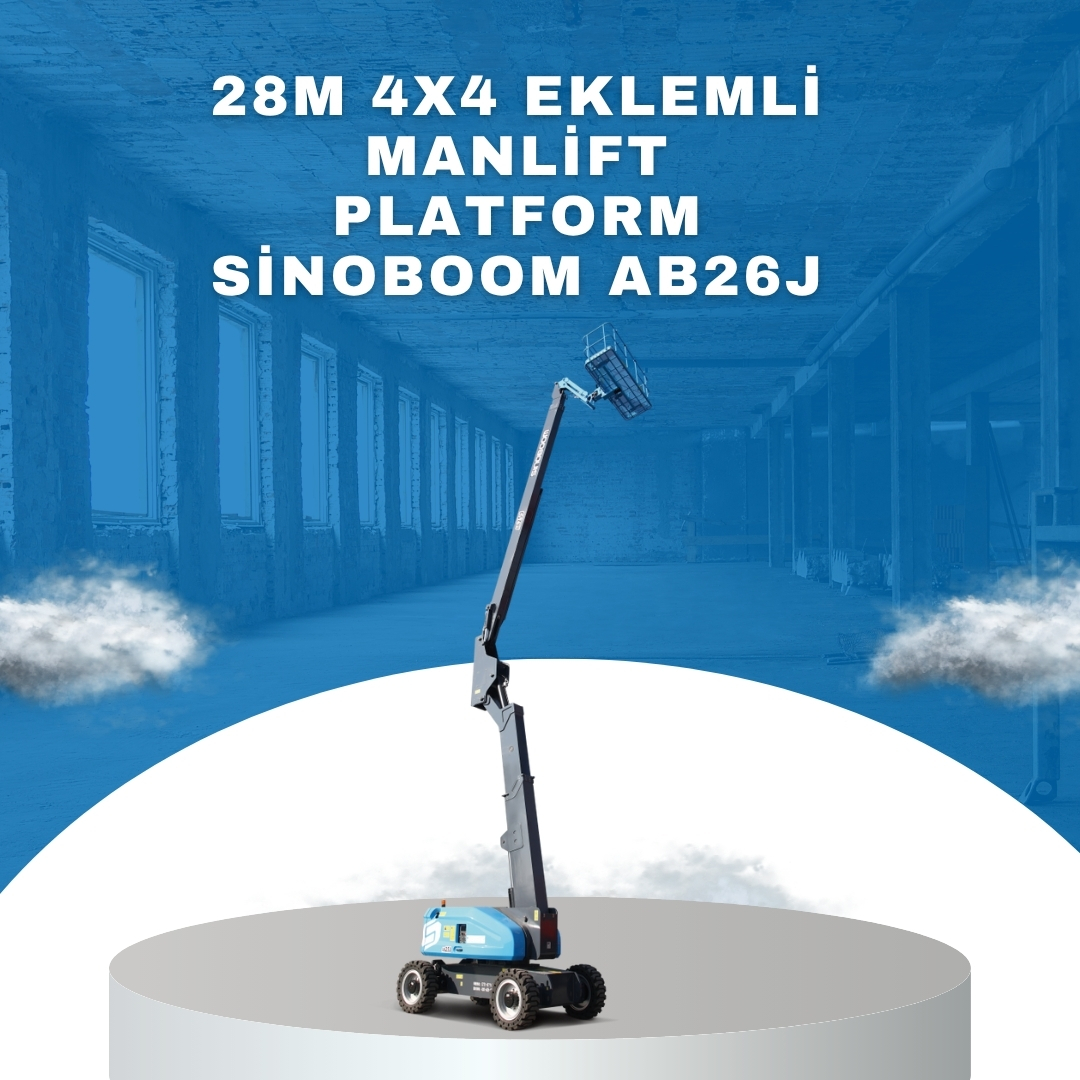 28m 4x4 akulu eklemli manlift platform sinoboom abb26j